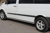 Mercedes Vito W639 2004–2014 Siderør BB001 (2 stk., rustfrit stål) d60, lang akselafstand (L3) foto 3