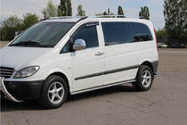 Mercedes Vito W639 2004–2014 Siderør BB001 (2 stk., rustfrit stål) d60, lang akselafstand (L3) foto 2