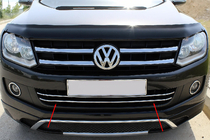 Volkswagen Amarok 2010–2022 Krom beskyttelseslister til forreste kofanger (2 stk., rustfrit stål) foto 1