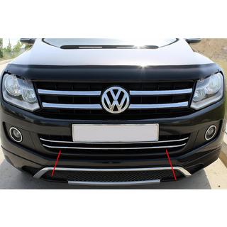 Krom beskyttelseslister til forreste kofanger (2 stk., rustfrit stål) Volkswagen Amarok 2010–2022 foto 1