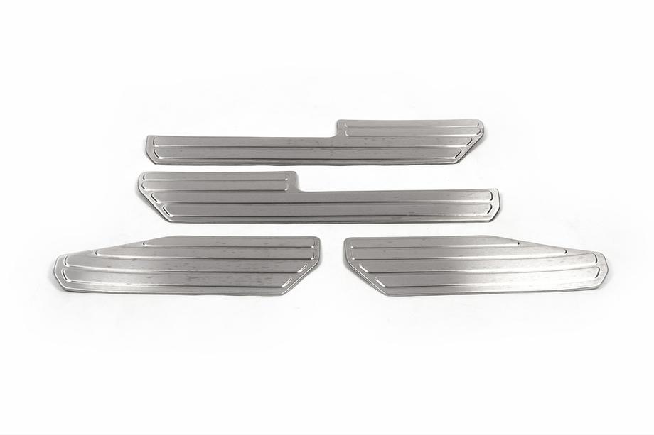 Volkswagen Amarok 2010–2022 OmsaLine indvendige dørtrinslister (sæt med 4 stk., rustfrit stål) Foto 3