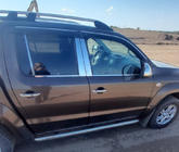 Volkswagen Amarok 2010–2022 Vindueslister (4 stk., rustfrit stål) Carmos - Tyrkisk stål foto 3
