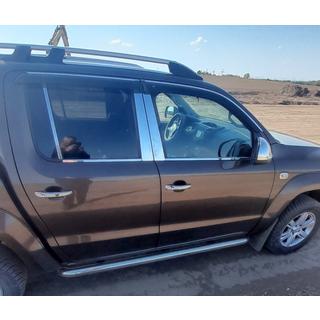 Vindueslister (4 stk., rustfrit stål) Volkswagen Amarok 2010–2022 foto 3