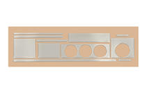 Audi 80/90 1987–1996 Dekorativt overlæg til instrumentbræt Mørkt træ foto 2