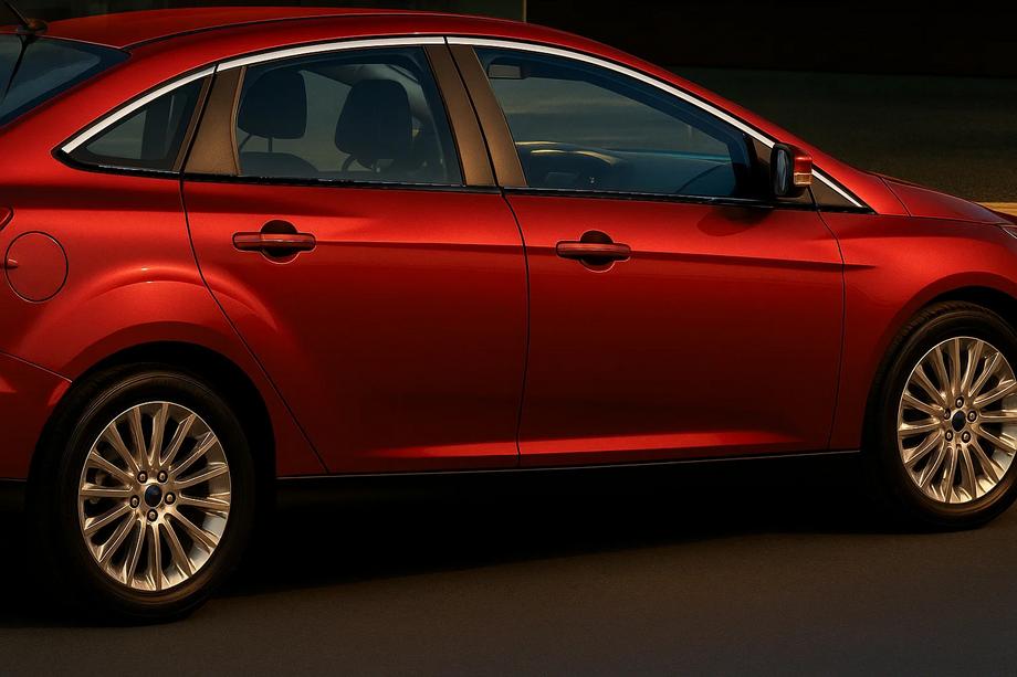 Ford Focus III 2011–2017 Øvre vindueslister (8 stk., rustfrit stål) Hatchback, OmsaLine - italiensk rustfrit stål Image