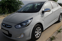 Hyundai Accent 2011–2017 Krom spejlkåber uden udskæring til blinklys (2 stk.) foto 1