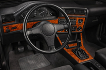 BMW 3-serie E30 1982–1994 Instrumentbordbeklædning Mørkt træ foto 1