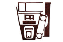 BMW 3-serie E30 1982–1994 Instrumentbordbeklædning Mørkt træ foto 2