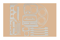 Chevrolet Aveo T200 2002–2008 Interiørpanel-lister Carbon foto 2