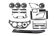 Chevrolet Aveo T250 2005–2011 Instrumentpanelbeklædninger (stort sæt) Aluminium foto 3