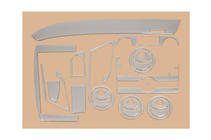Chevrolet Aveo T250 2005–2011 Instrumentpanelbeklædninger (stort sæt) Aluminium foto 2