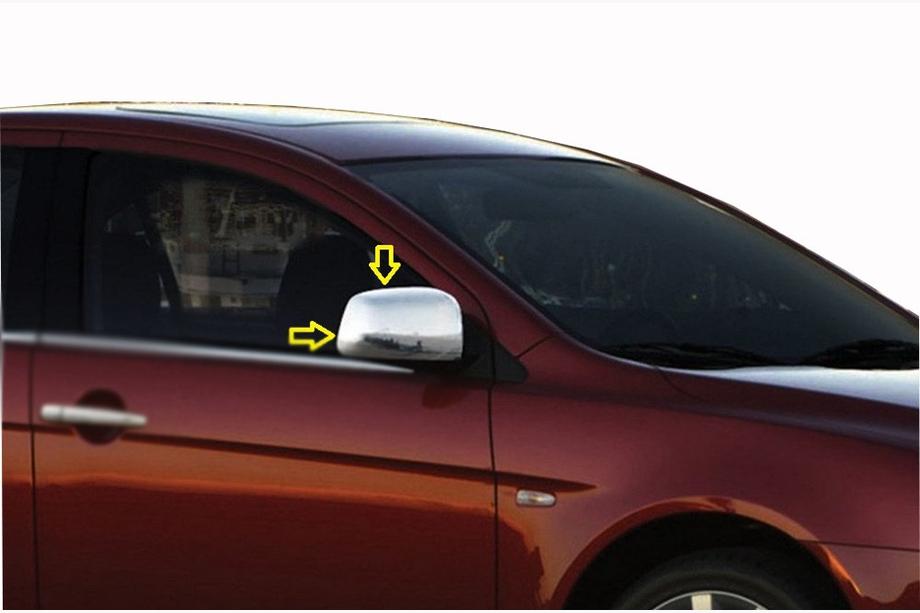 Mitsubishi Lancer 9 2004–2008 Krom spejldæksler (2 stk.) Forkromet plast Foto 5