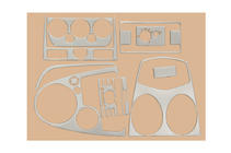 Ford Fiesta 2002–2008 Instrumentbordspanel lister (2005-2008) Carbon foto 2