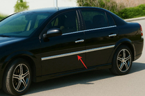 Opel Vectra C 2002–2008 Kromafdækninger til dørlister (4 stk., rustfrit stål) foto 1