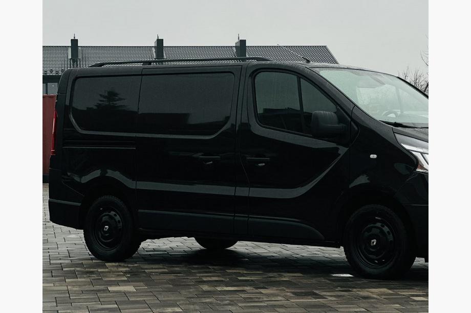Opel Vivaro 2015–2019 Sorte tagrælinger Lang, plastfødder Foto 2