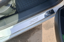 Peugeot 207 2006–2014 Dørtrinslister Carmos (4 stk., rustfrit stål) foto 1
