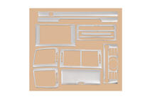 Peugeot 407 2004–2011 Instrumentbrætpanel-indlæg (Kit-1) Aluminium foto 3