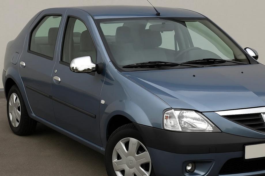Renault Logan I 2005–2008 Komplette spejlkapper (2 stk.) OmsaLine - Italiensk rustfrit stål Image