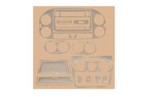Volkswagen Golf Plus 2004–2014 Instrumentbordbeklædning Aluminium foto 4