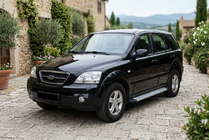 Kia Sorento I BL 2002–2009 Sidetrin Maya V2 (2 stk., aluminium) foto 1