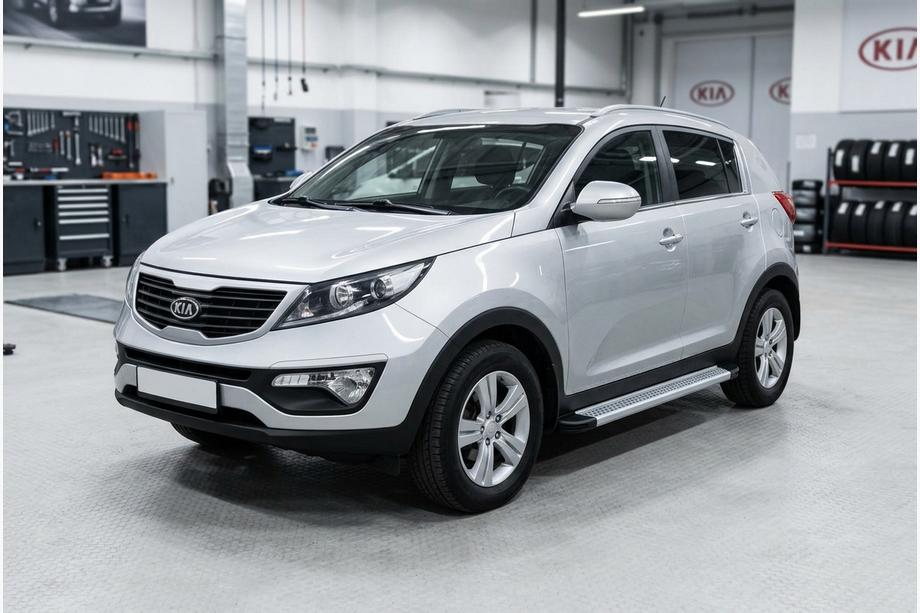 Kia Sportage 2010–2015 Sidetrin Maya V2 (2 stk., aluminium) Image