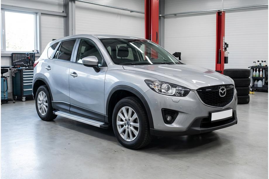 Mazda CX-5 2012–2017 Sidetrin Maya V2 (2 stk., aluminium) Image