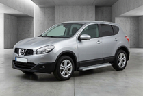 Nissan Qashqai 2010–2014 Sidetrin Maya V2 (2 stk., aluminium) Lang akselafstand foto 1