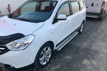 Renault Lodgy 2013–2022 Sidetrin Maya V2 (2 stk., aluminium) foto 1