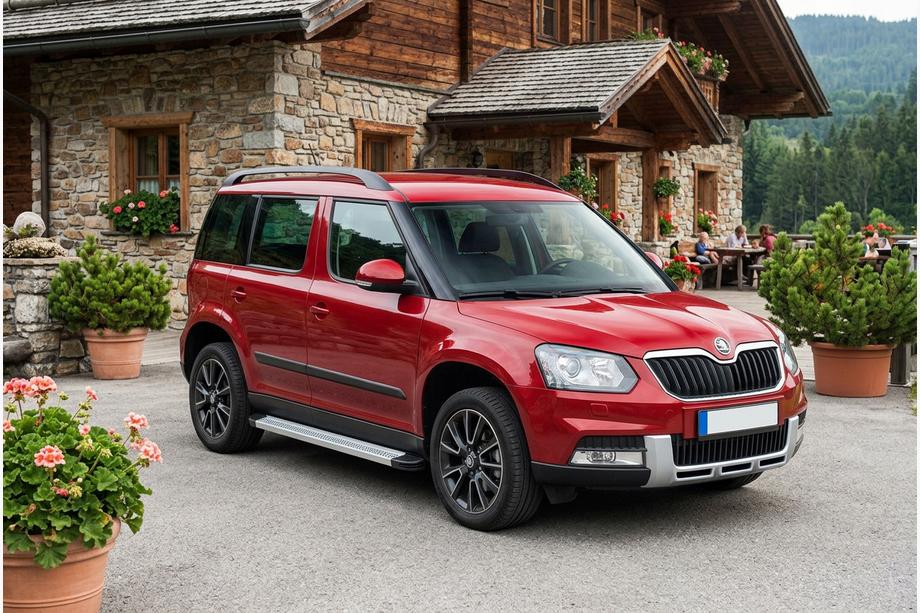 Skoda Yeti 2009–2017 Sidetrin Maya V2 (2 stk., aluminium) Image