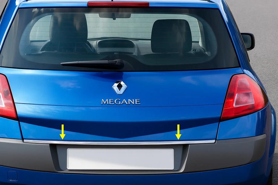 Renault Megane II 2004–2009 Bagagerumskantliste (rustfrit stål) HB, Carmos - tyrkisk stål Image