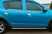 Renault Sandero 2007–2013 Udvendige vindueslister (4 stk., rustfrit stål) foto 1