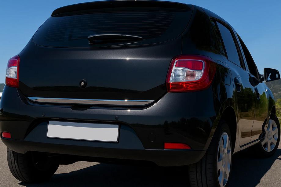 Renault Sandero 2013–2022 Kantbeskytter til bagklap i rustfrit stål Carmos - Tyrkisk stål Image