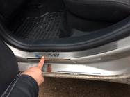 Skoda Octavia II A5 2010–2013 Krom dørtrinslister Nataniko (8 stk., rustfrit stål) Standard - Lohmann tape, 0,5 mm foto 5
