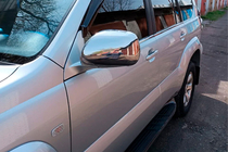 Toyota Land Cruiser Prado 120 2002–2009 Spejlkapper (2 stk., rustfrit stål) Carmos - Tyrkisk stål foto 4