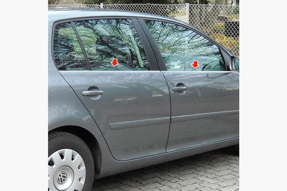 Volkswagen Golf 5 2003–2009 Udvendige vindueslister (4 stk., rustfrit stål) Image