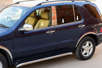 Mercedes ML W163 1997–2005 Udvendige vindueslister i rustfrit stål (6 stk.) OmsaLine - italiensk rustfrit stål foto 1