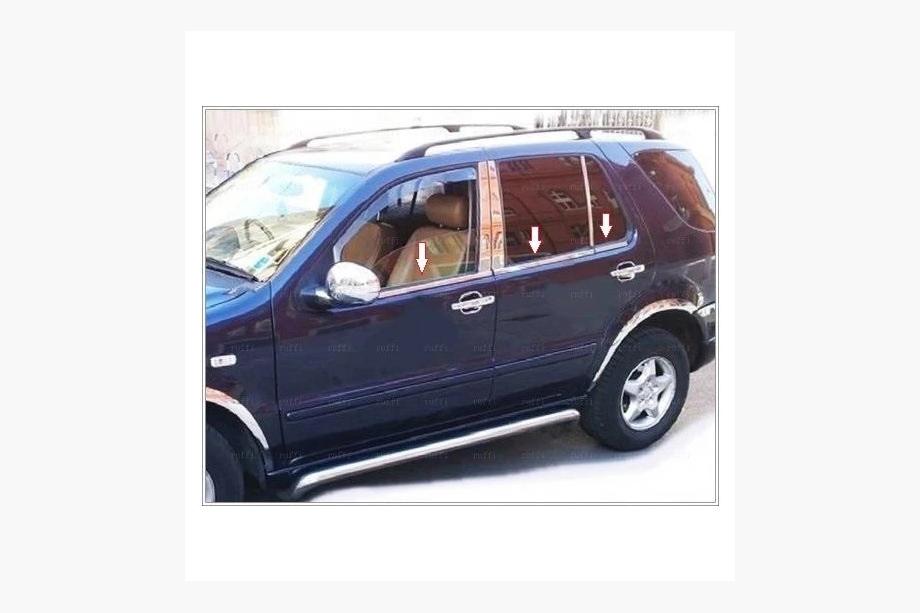Mercedes ML W163 1997–2005 Udvendige vindueslister i rustfrit stål (6 stk.) Foto 5