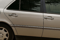 Mercedes C-klasse W202 1993–2001 Dørgrebsafdækninger (4 stk., rustfrit stål) foto 2