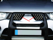 Mitsubishi L200 2006–2015 Kromlister til kølergrill (14 stk., rustfrit stål) Carmos - Tyrkisk stål foto 2