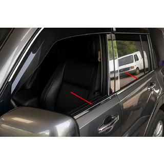 Vindueslister (4 stk., rustfrit stål) Mitsubishi Pajero Wagon IV 2006–2021 foto 1