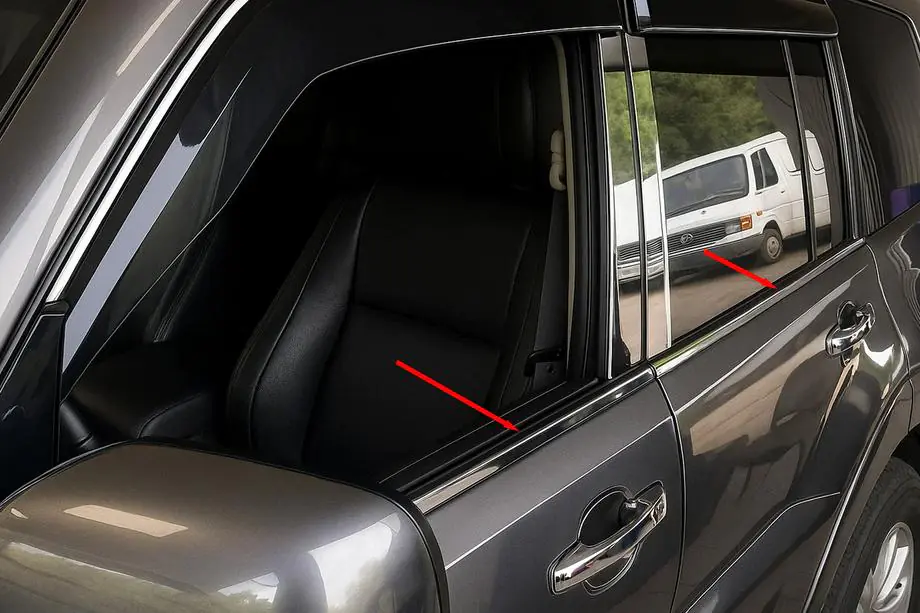 Mitsubishi Pajero Wagon IV 2006–2021 Vindueslister (4 stk., rustfrit stål) Image