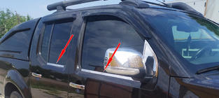 Nissan Navara 2006–2015 Udvendige vindueslister (4 stk., rustfrit stål) Carmos - Tyrkisk stål foto 4