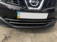 Nissan Qashqai 2010–2014 Kromlister til nederste kølergrill (2 stk., rustfrit stål) foto 1