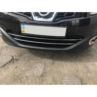Kromlister til nederste kølergrill (2 stk., rustfrit stål) Nissan Qashqai 2010–2014 foto 4
