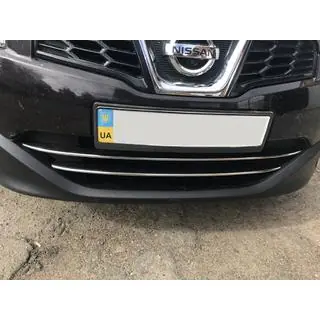 Kromlister til nederste kølergrill (2 stk., rustfrit stål) Nissan Qashqai 2010–2014 foto 1