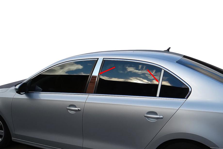 Volkswagen Jetta 2011–2018 Dørstolpelister (rustfrit stål) Image