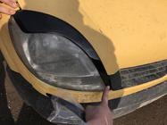 Renault Kangoo 1998–2008 Lygtevipper til forlygter (2 stk., sort ABS) (2003-2008) Mat sort foto 2