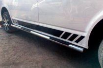 Volkswagen T5 Multivan 2003–2010 Siderør (2 stk., rustfrit stål) 70 mm, kort akselafstand foto 2