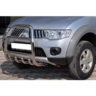 Kængurugitter foran QT007 (rustfrit stål) Mitsubishi Pajero Sport 2008–2015 foto 3