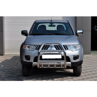 Kængurugitter foran QT007 (rustfrit stål) Mitsubishi Pajero Sport 2008–2015 foto 2